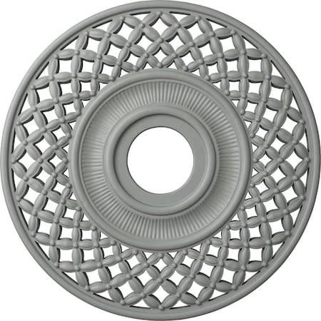 Ekena Millwork Robin Ceiling Medallion (Fits Canopies up to 6 1/4"), 22 1/4"OD x 4 3/4"ID x 1 1/4"P, Primed White CM22RB